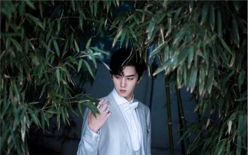 精选陈哲远西装清冷感户外时尚图片图册