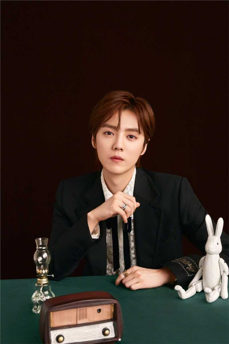 最新鹿晗GUCCI黑色西装绅士高级感时尚大片图集