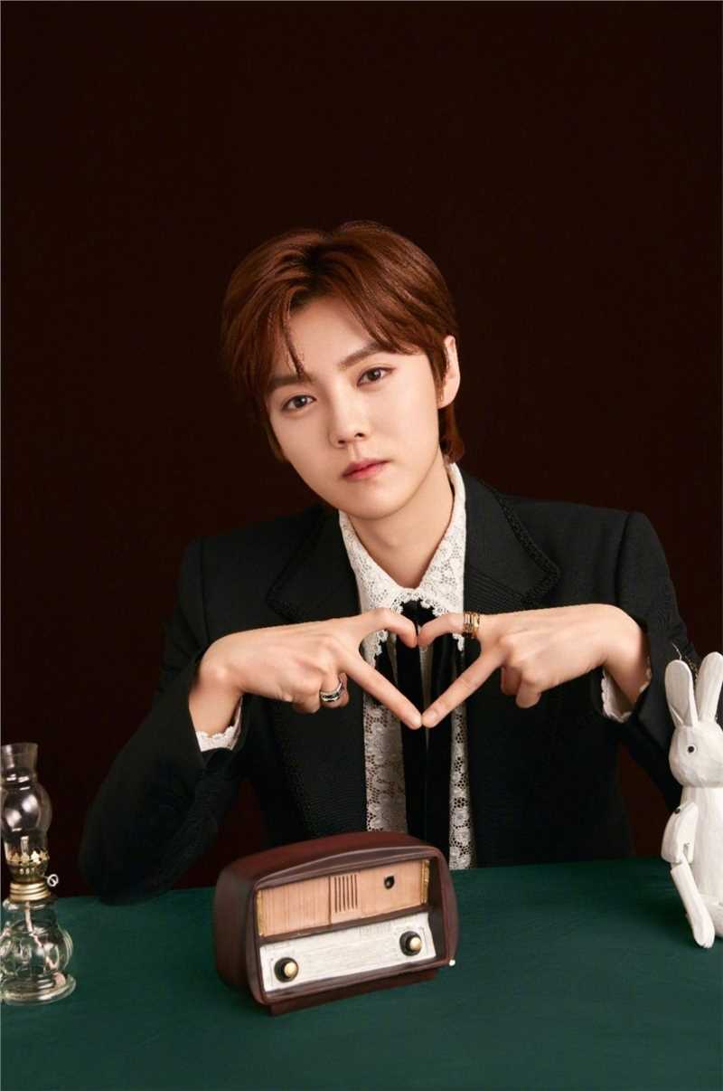 最新鹿晗GUCCI黑色西装绅士高级感时尚大片图集