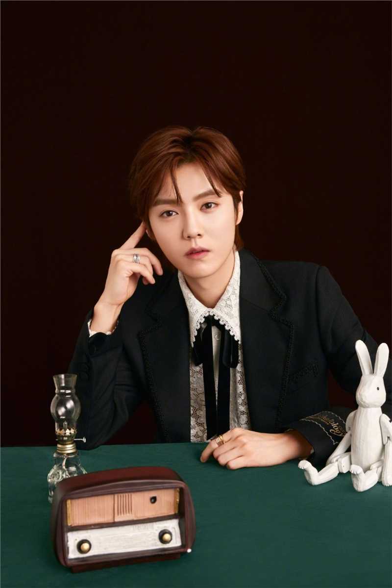 最新鹿晗GUCCI黑色西装绅士高级感时尚大片图集