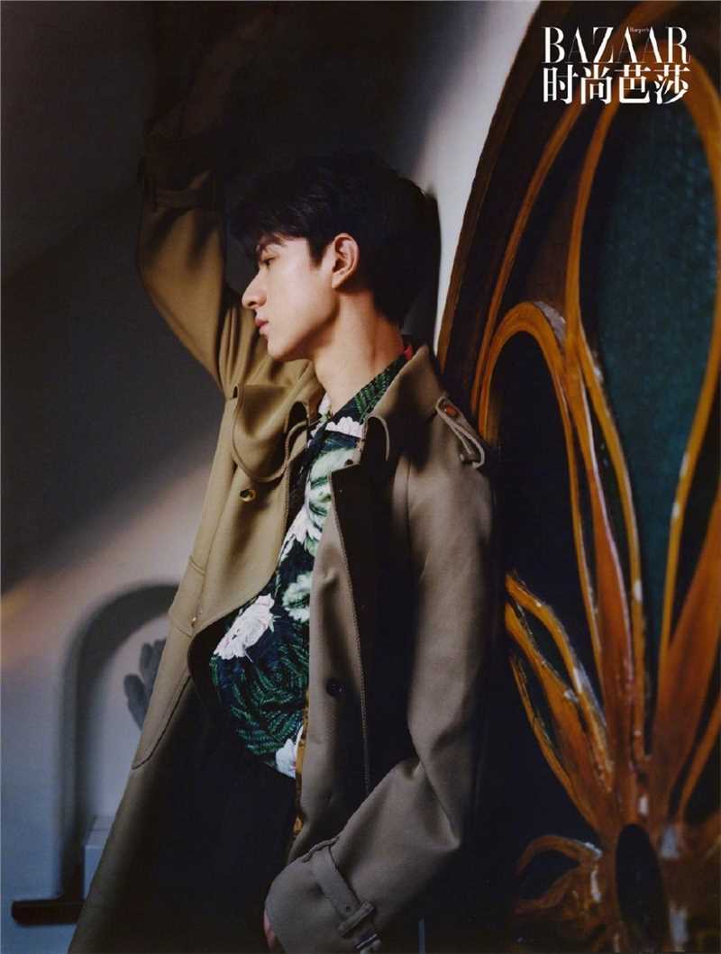 最全林一时尚芭莎卡其色风衣魅力时尚大片壁纸