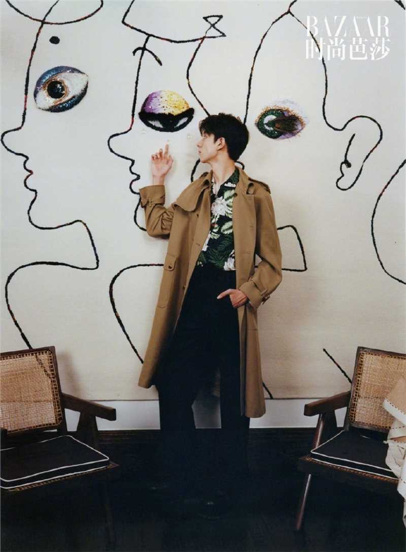 最全林一时尚芭莎卡其色风衣魅力时尚大片壁纸