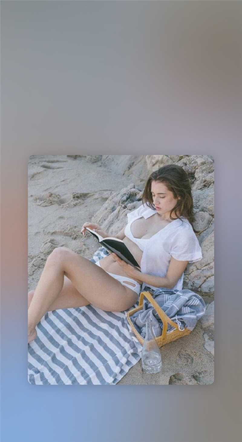 精选西方高挑美女黑色比基尼户外沙滩性感撩人图片图册