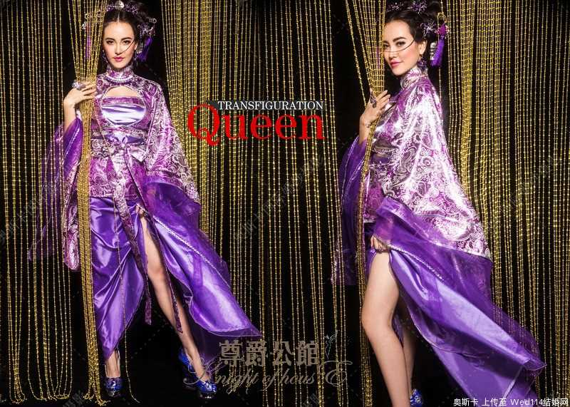最全美女模特紫色古风装扮复古时尚合集壁纸