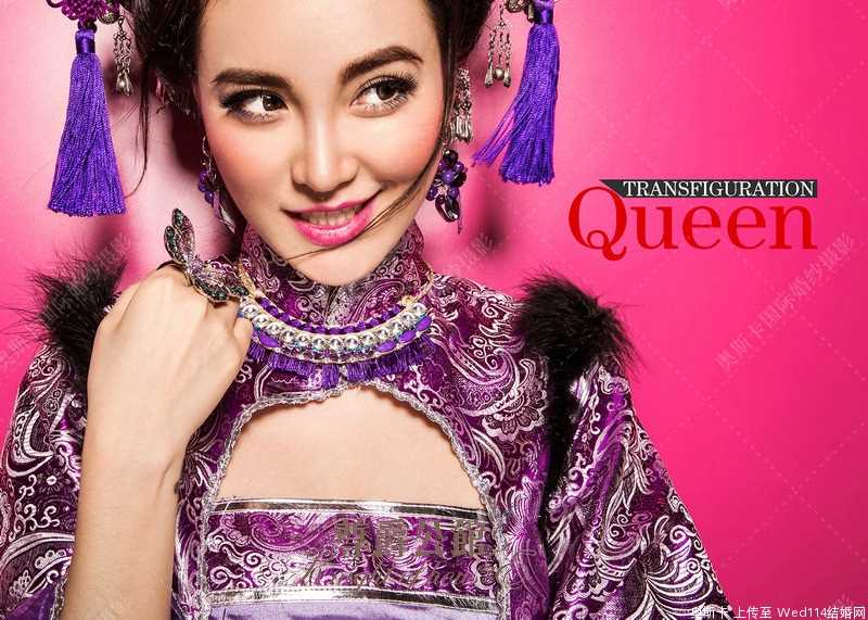 最全美女模特紫色古风装扮复古时尚合集壁纸