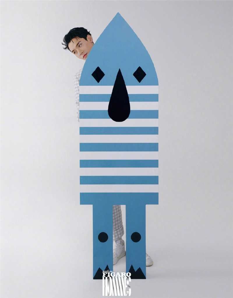 高清龚俊费加罗男士杂志封面俊朗童趣时尚图片图集