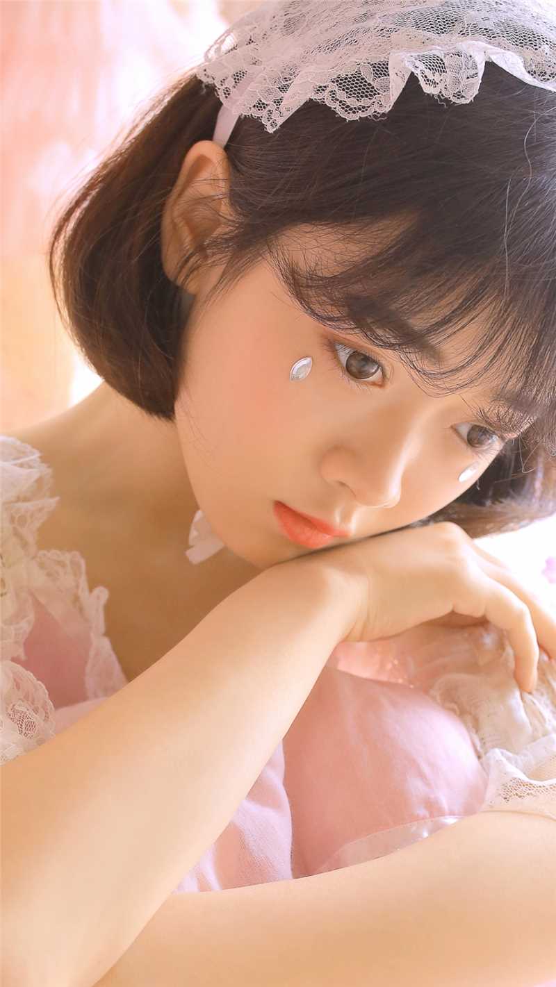 高清森系少女粉色公主裙甜美清新风唯美艺术图片图集