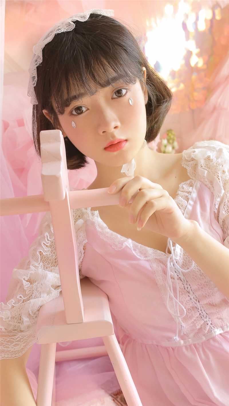 高清森系少女粉色公主裙甜美清新风唯美艺术图片图集
