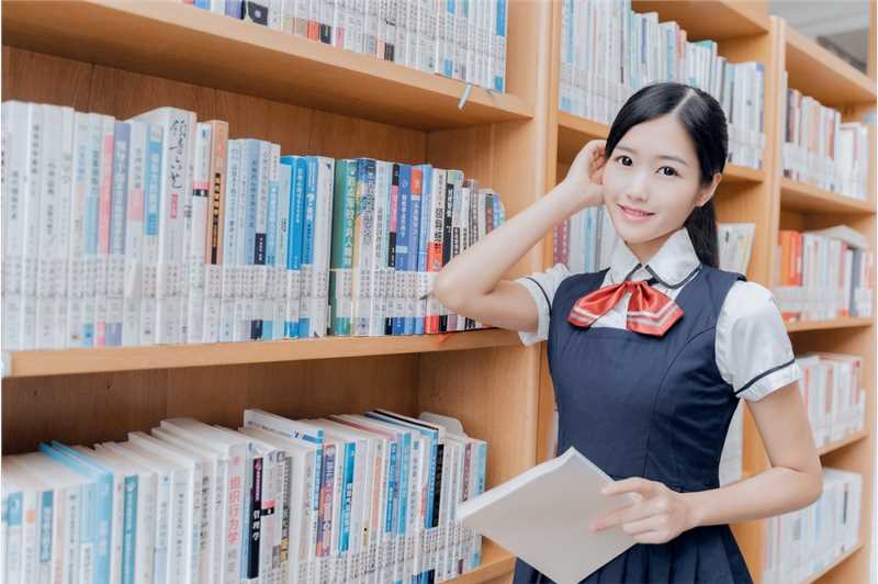 特别专辑大学校花JK制服图书馆内甜美风摄影图片图片