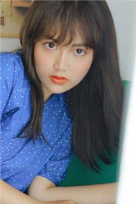 精选港风清纯美女蓝色长裙复古魅力艺术图片图册