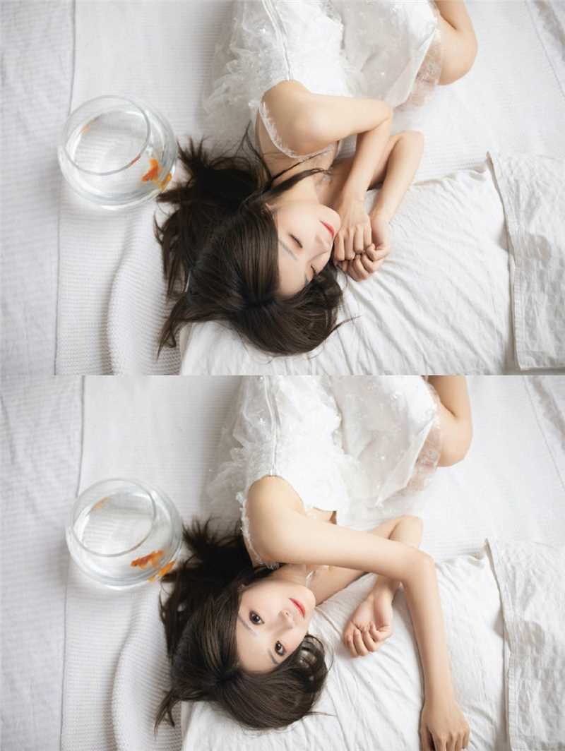 神仙颜值美女白色吊带裙性感图片