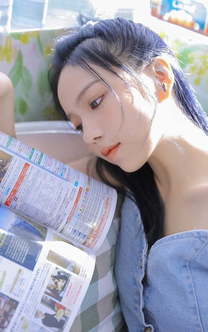 最新运动少女牛仔露肩连衣裙甜美性感风清新合集图集