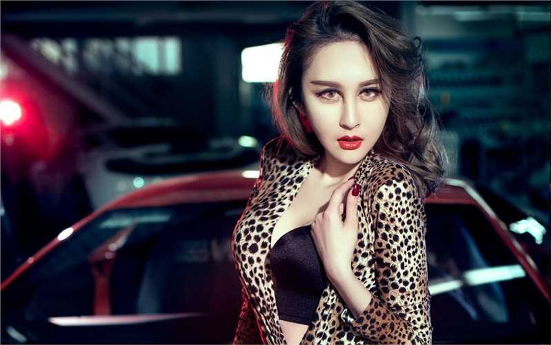 最全美女车模豹纹装性感惹火现场照片相册