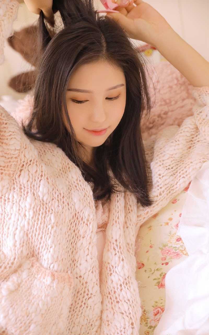 高清少女粉色吊带裙甜美清新风格合集图册