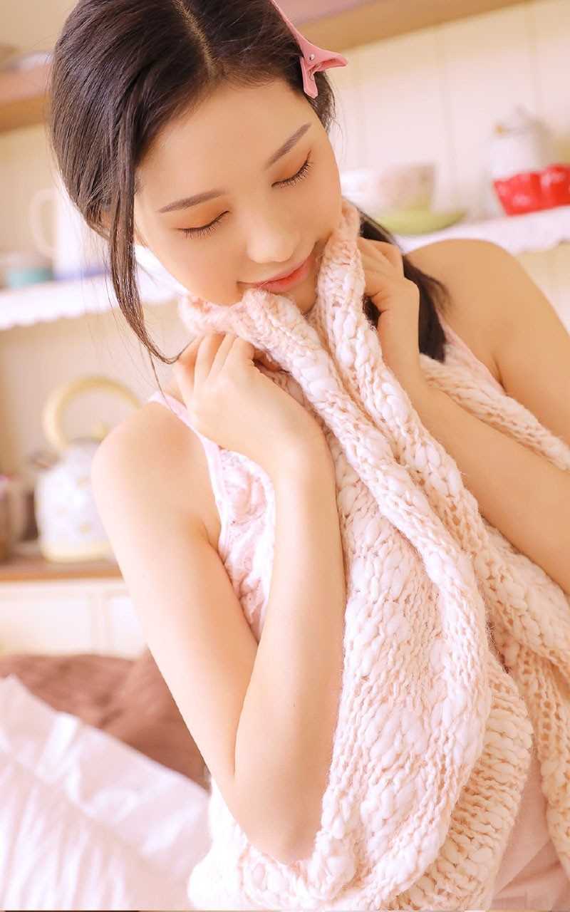 高清少女粉色吊带裙甜美清新风格合集图册