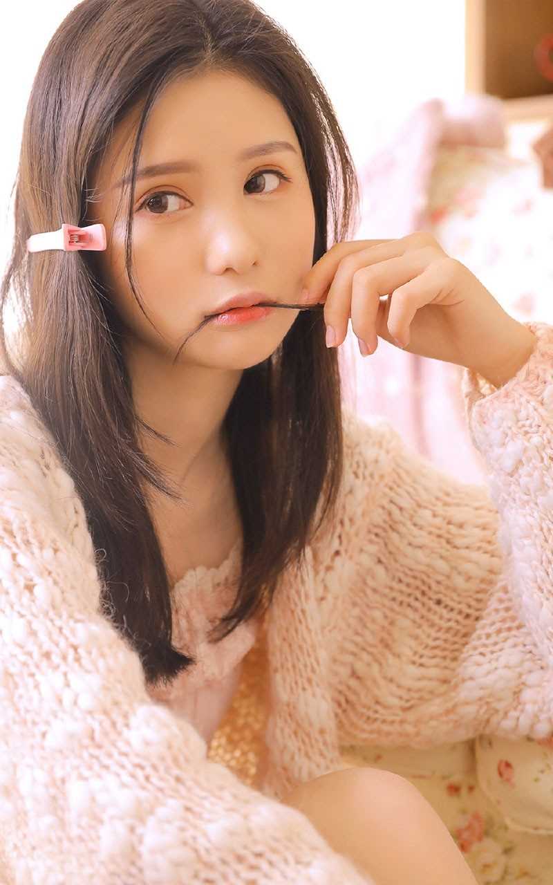 高清少女粉色吊带裙甜美清新风格合集图册