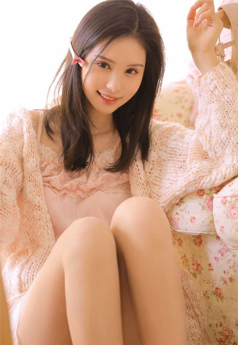 高清少女粉色吊带裙甜美清新风格合集图册