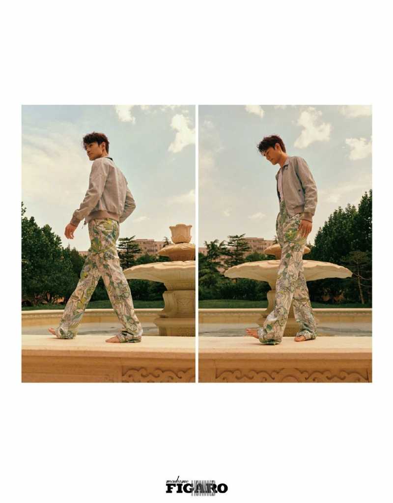 特别专辑王凯绅士男棕色系西装森林庄园时尚杂志封面图片