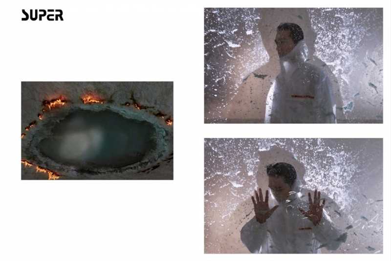 许魏洲魅惑光影灰色西装SUPER时尚杂志封面