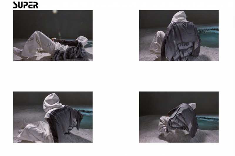 许魏洲魅惑光影灰色西装SUPER时尚杂志封面