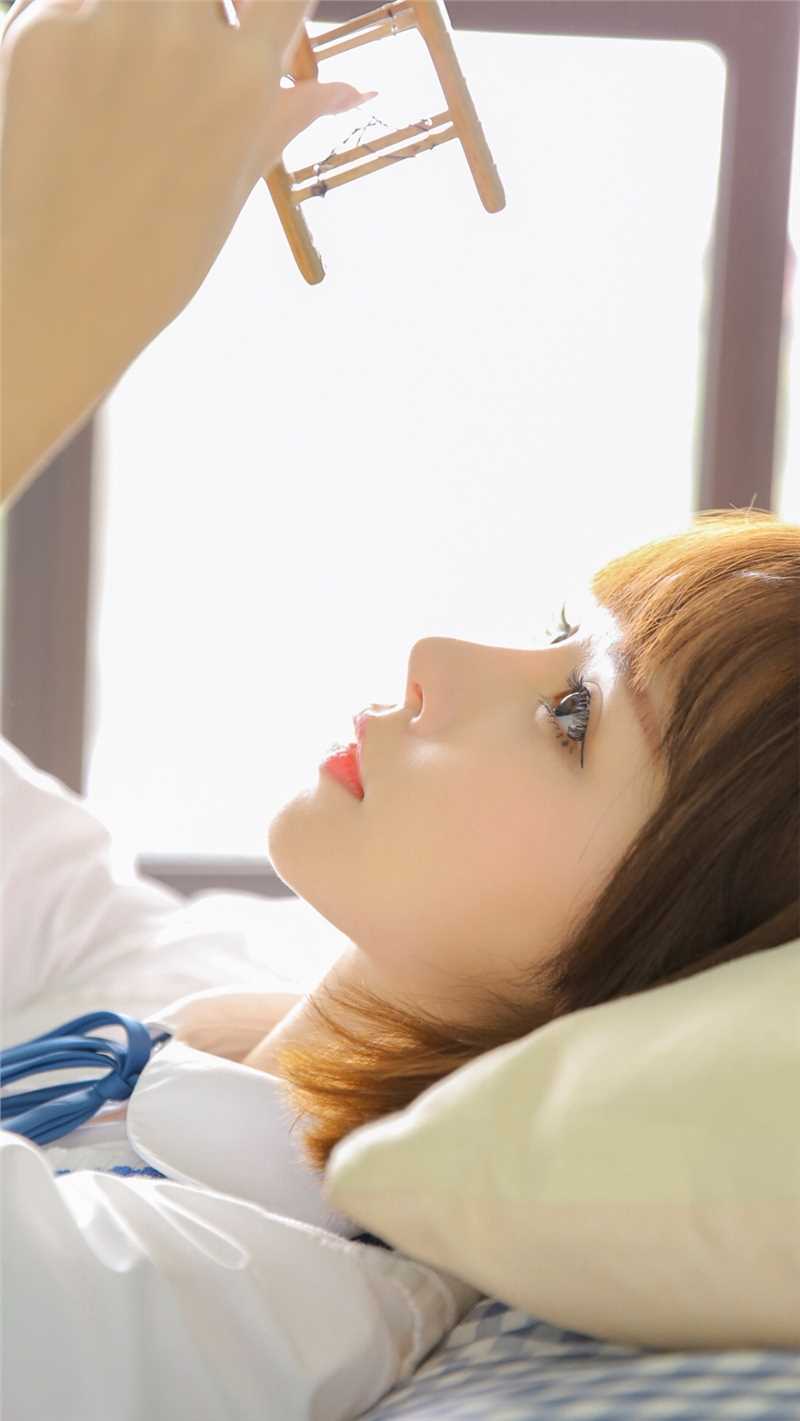 精选校园女神蓝白JK制服清新甜美风艺术照图册