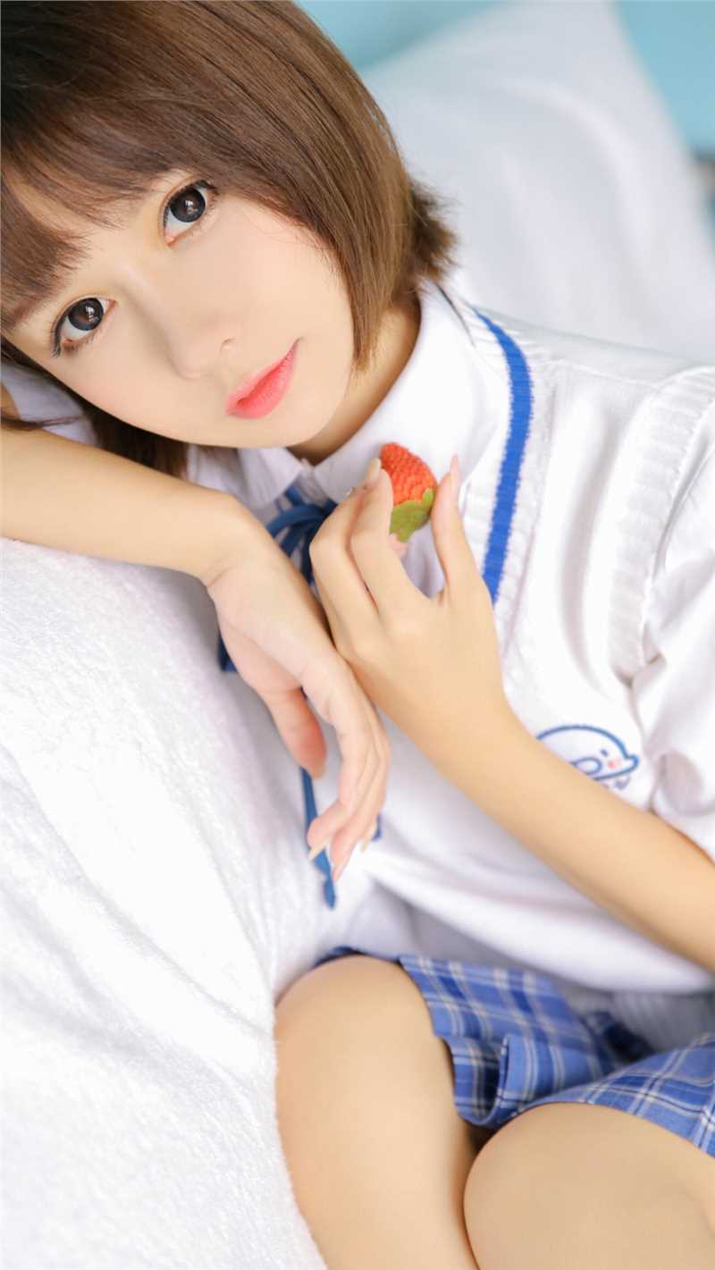 精选校园女神蓝白JK制服清新甜美风艺术照图册