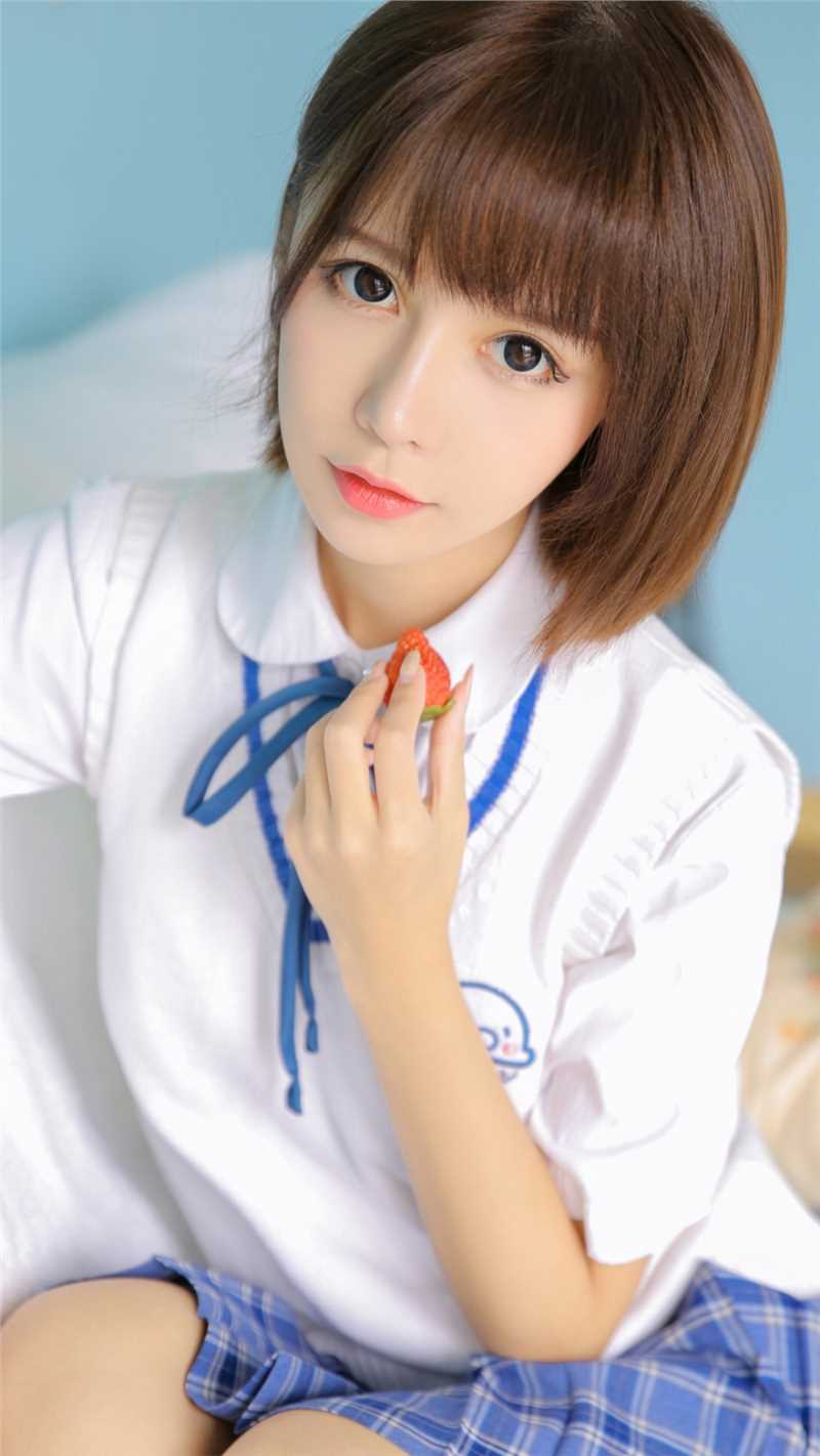 精选校园女神蓝白JK制服清新甜美风艺术照图册
