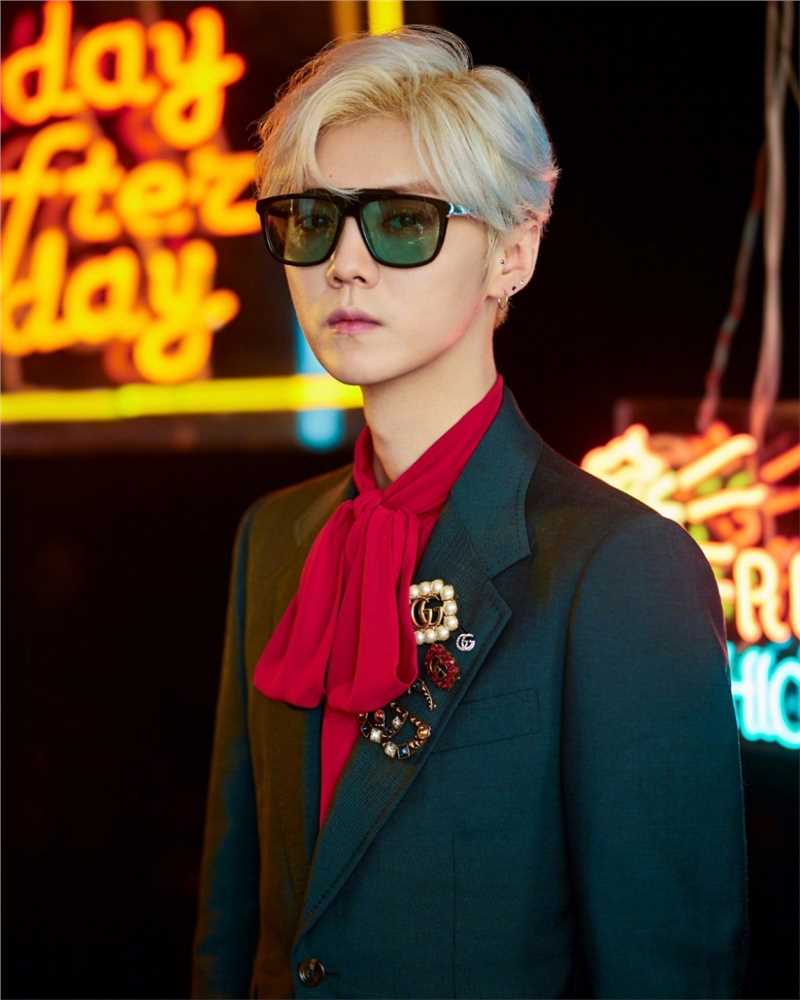 精选鹿晗红绿经典搭配贵族范复古时尚大片图册