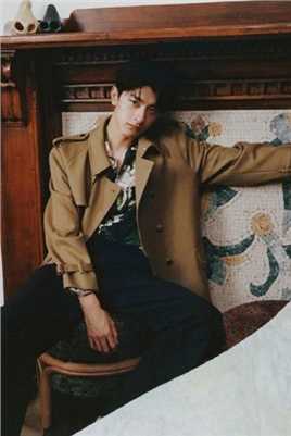 最全林一时尚芭莎卡其色风衣魅力时尚大片壁纸