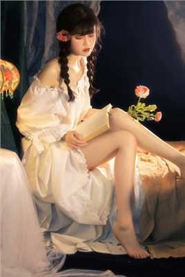 神仙颜值美女一字肩白裙唯美艺术合集